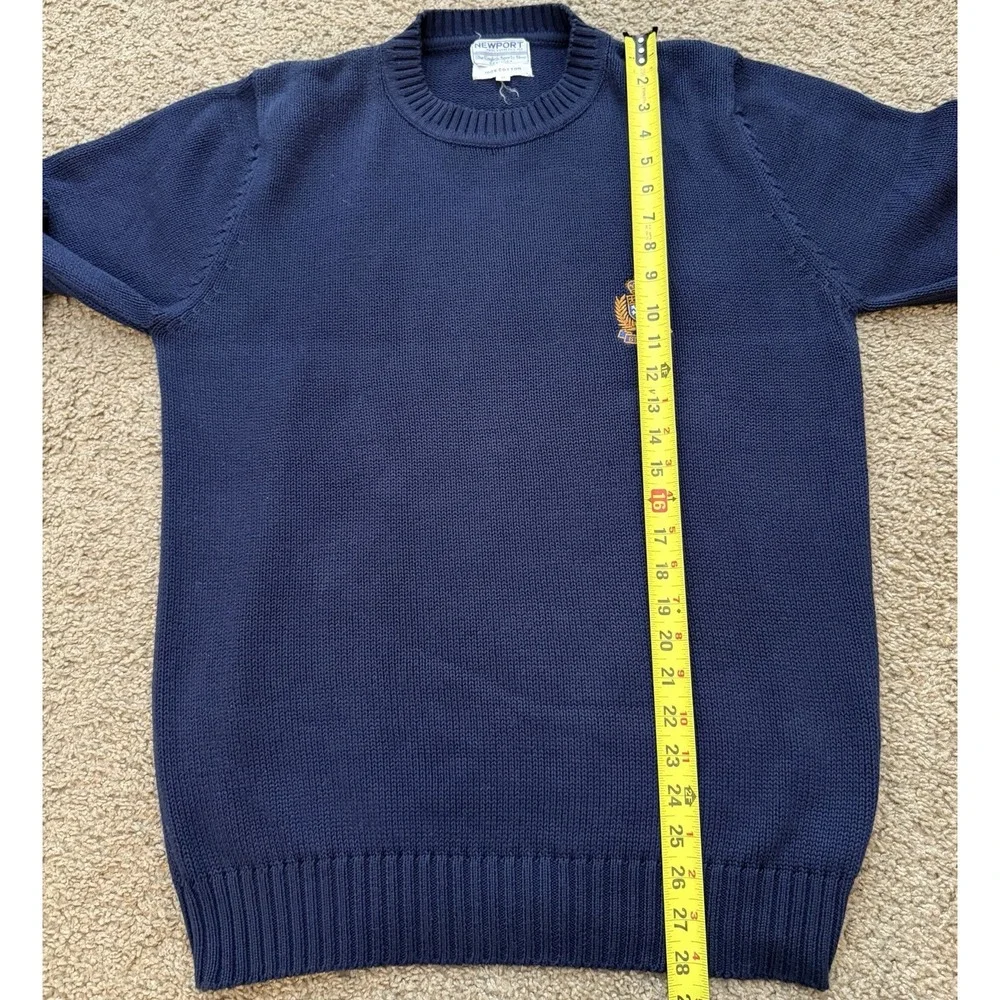 Vintage 90s Newport Bermuda Pullover Knit Mens Sweater Large Navy Sports Shop‎
